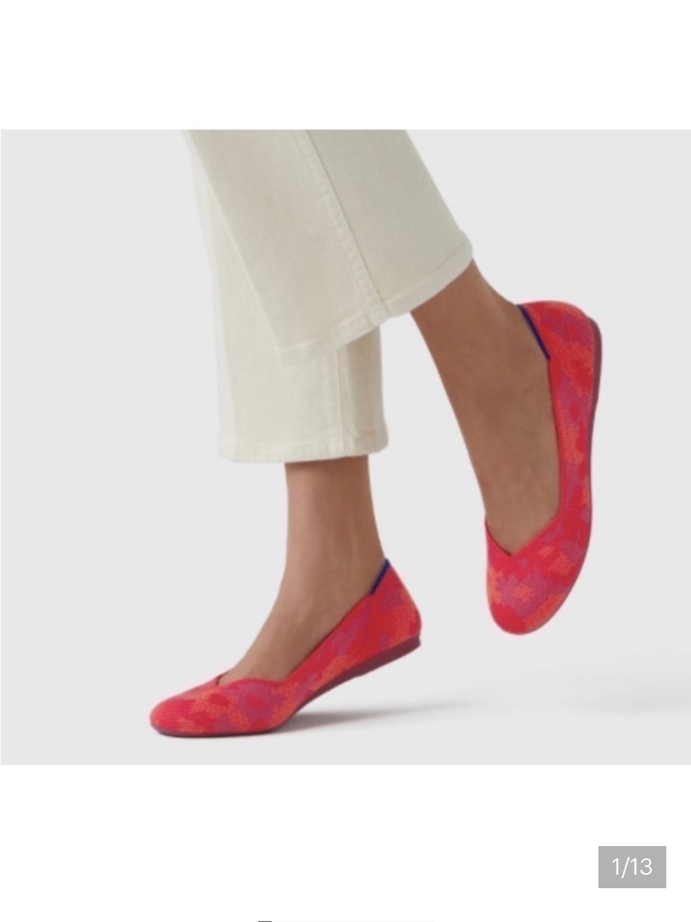 Rothy's The Flat Red Botanicamo Print Flats 10
